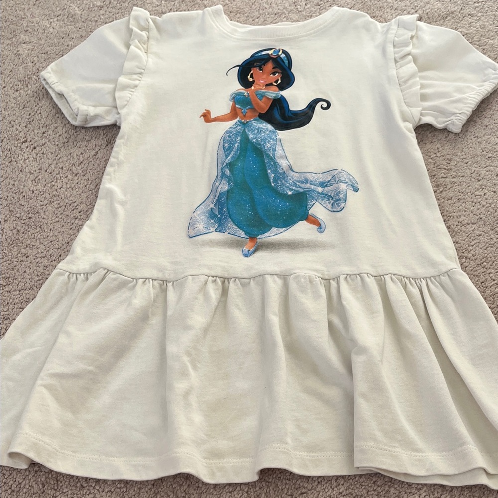 Zara Kids Dress - White with Blue Princess Design